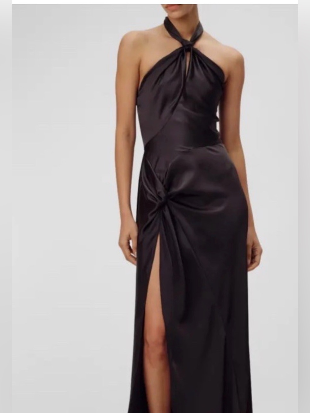 Ronny Kobo Samra Black Satin  Dress